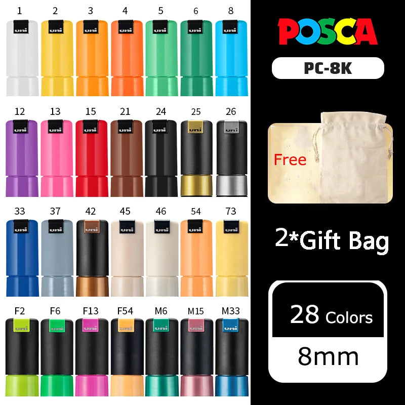 CowLost | product_id-uni-posca-paint-marker-pens-set-pc-1m-pc-3m-pc-5m-pc-8k-pc-17k-16-colors-art-markers-for-graffiti-drawing |42