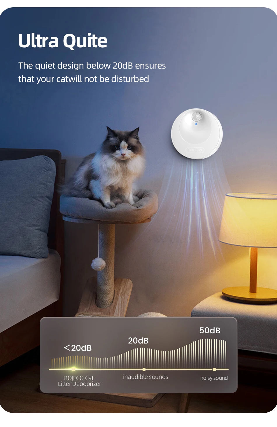 CowLost | cat-toys-rojeco-smart-cat-litter-box-deodoriser-4000mah-odor-purifier |18