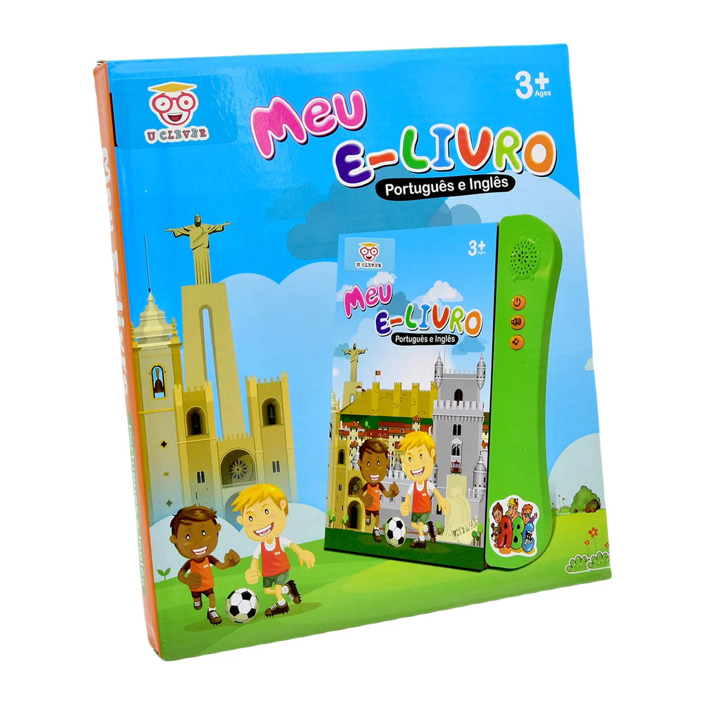Portuguese English Bilingual Sound Book for Children Alphabet Numbers Animals Fruit Vegetables Educational
