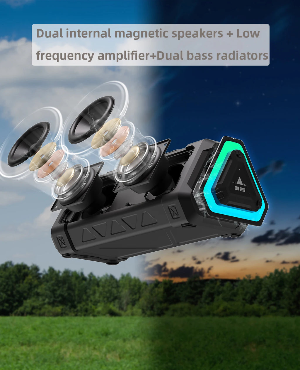 CowLost | mlove-p3-outdoor-bluetooth-speaker-40w-output-power-bluetooth-5-3-speaker-1 |3