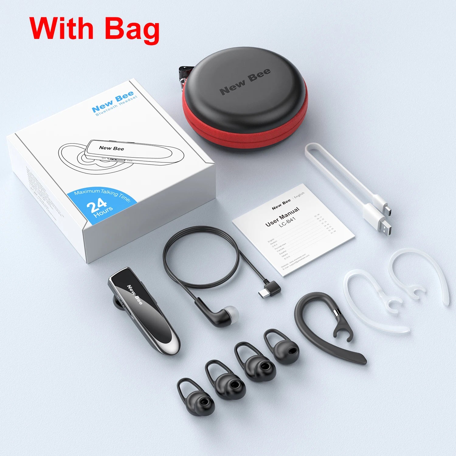 CowLost | mobile-phone-cases-new-bee-bluetooth-5-0-wireless-headset-earphones-with-mic-24h-playtime |21