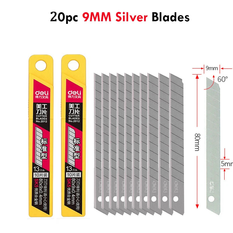 CowLost | product_id-multipurpose-retractable-utility-knife-9-18mm-sk2-thickened-blade-self-locking-box-opener |28