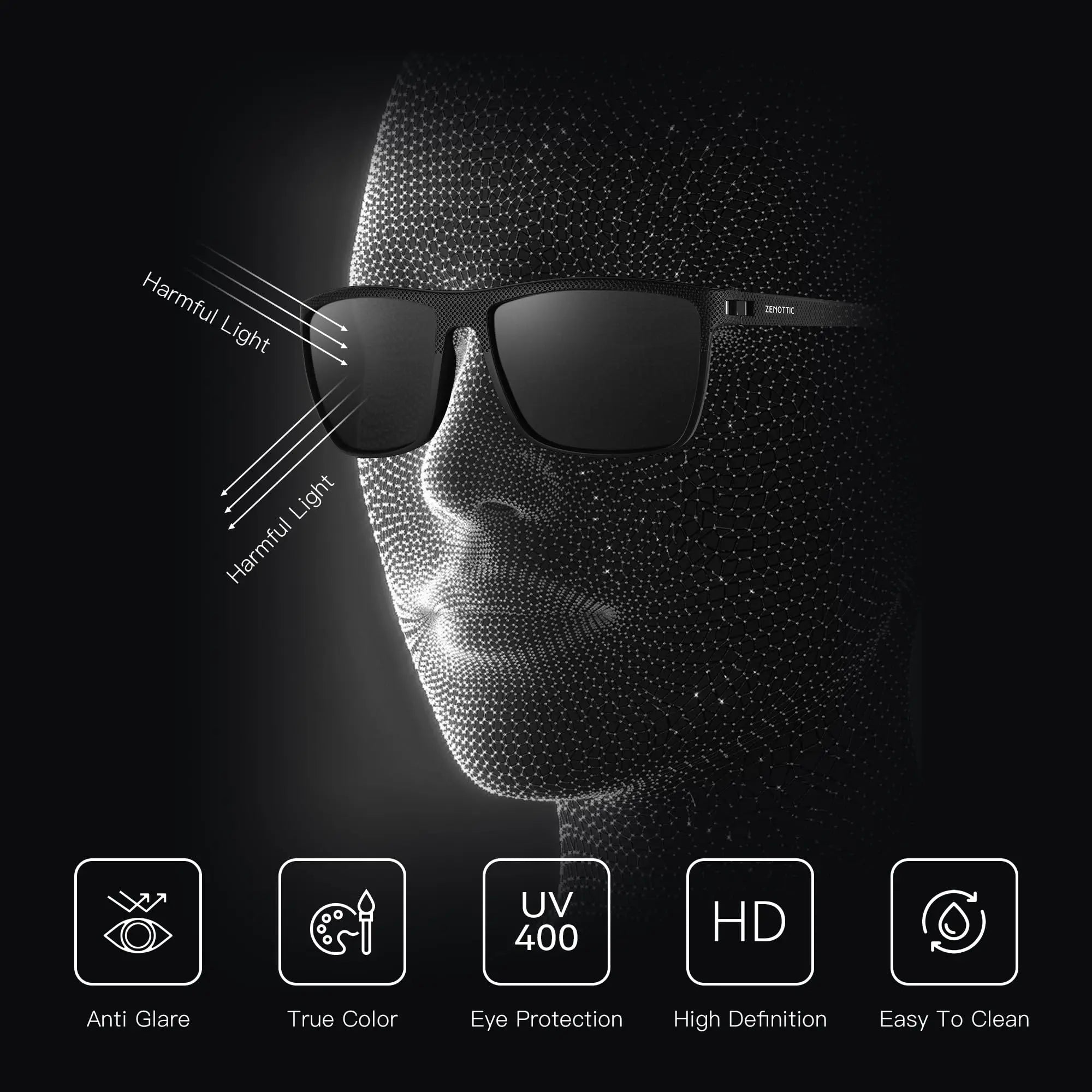 CowLost | zenottic-polarized-sunglasses-for-men-lightweight-tr90-frame-uv400-protection |3