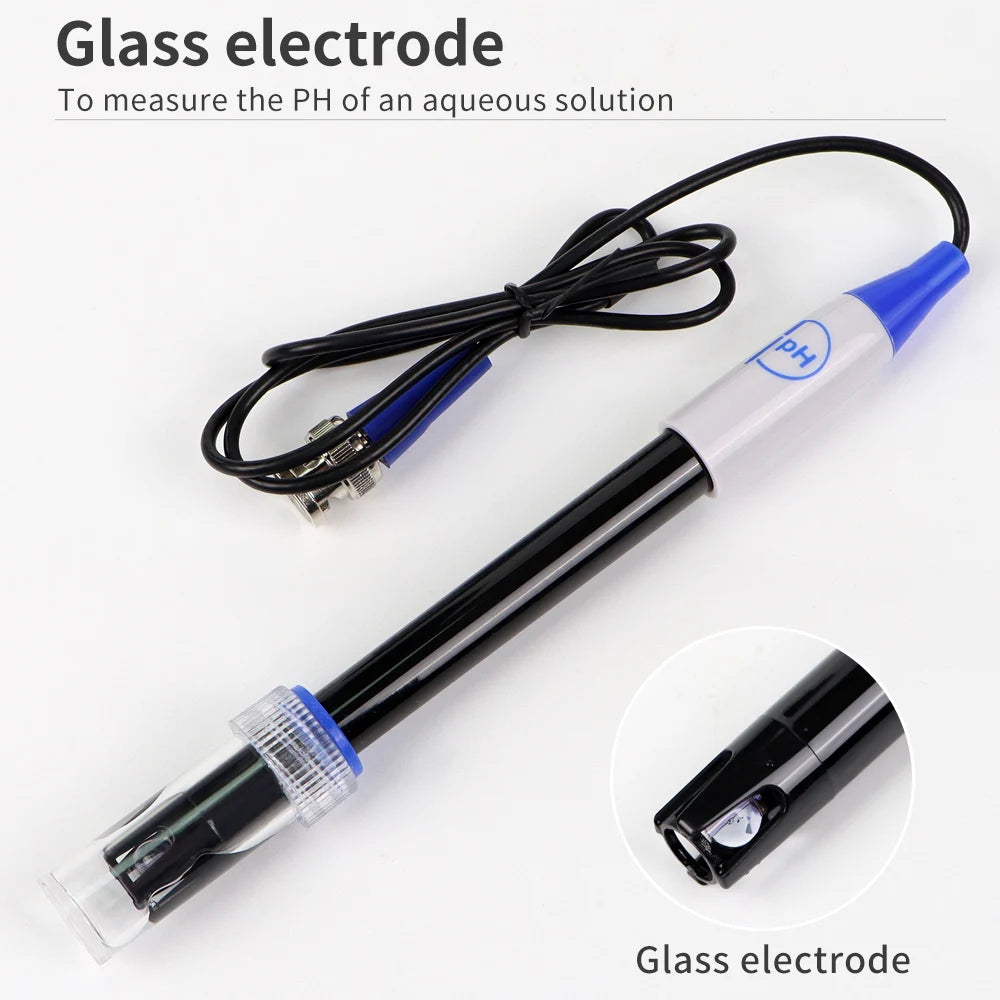 PH Electrode Probe BNC Connector ORP Replacement Sensor IP65 Glass Composite for Lab Aquarium