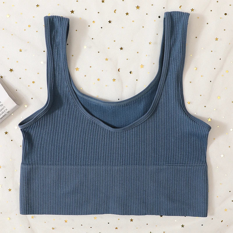 CowLost | product_id-seamless-ribbed-wireless-sports-bra-tank-top-crop-for-women |13