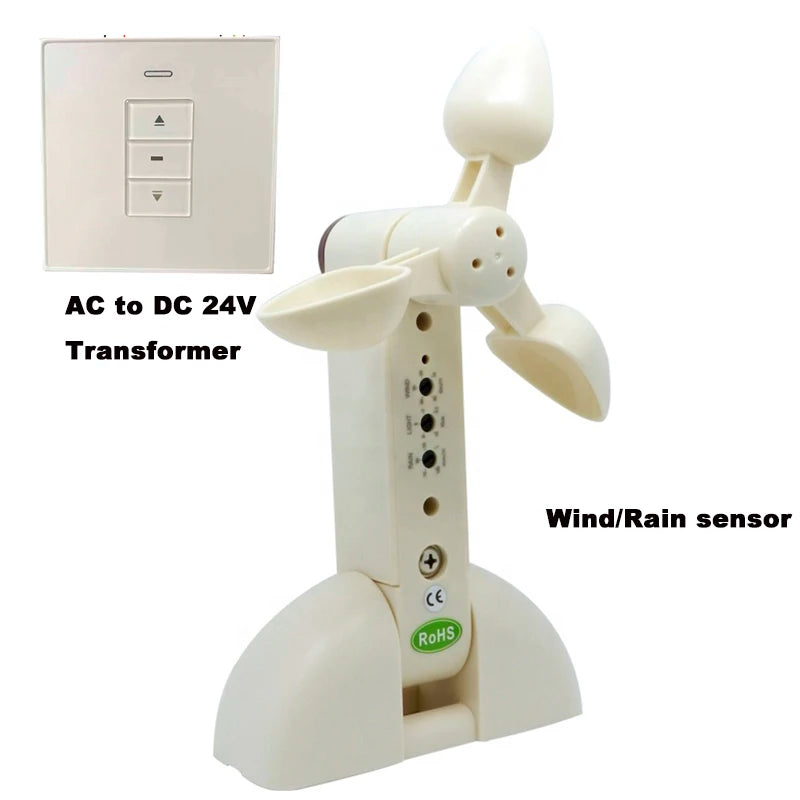 CowLost | windows-product_id-ac-to-dc24v-chain-opener-control-panel-with-wired-wind-rain-sensor-for-pergola-window-closure |8