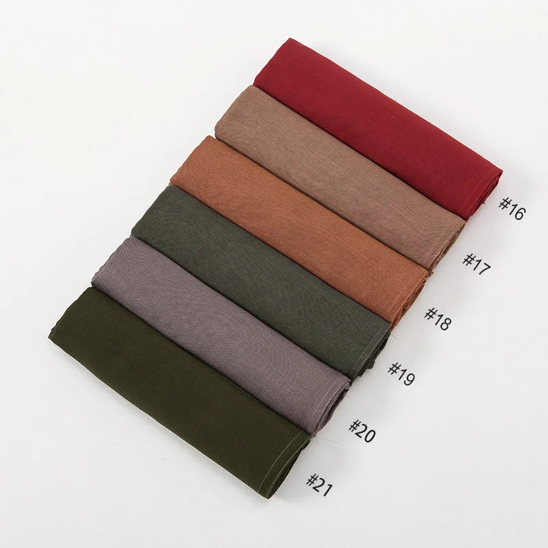 CowLost | 2pcs-set-hijab-matching-color-jersey-cap-lady-plain-viscose |8