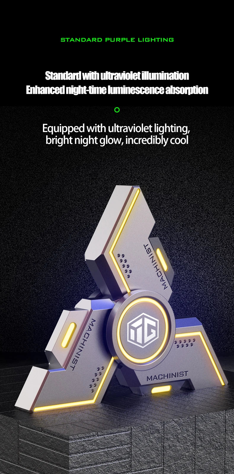 CowLost | user-stress-anxiety-adhd-relief-figets-toy-fidget-spinner-metal-alloy-gyro-luminous-hand-stress-relief-toy-boy-adults-gifts |13