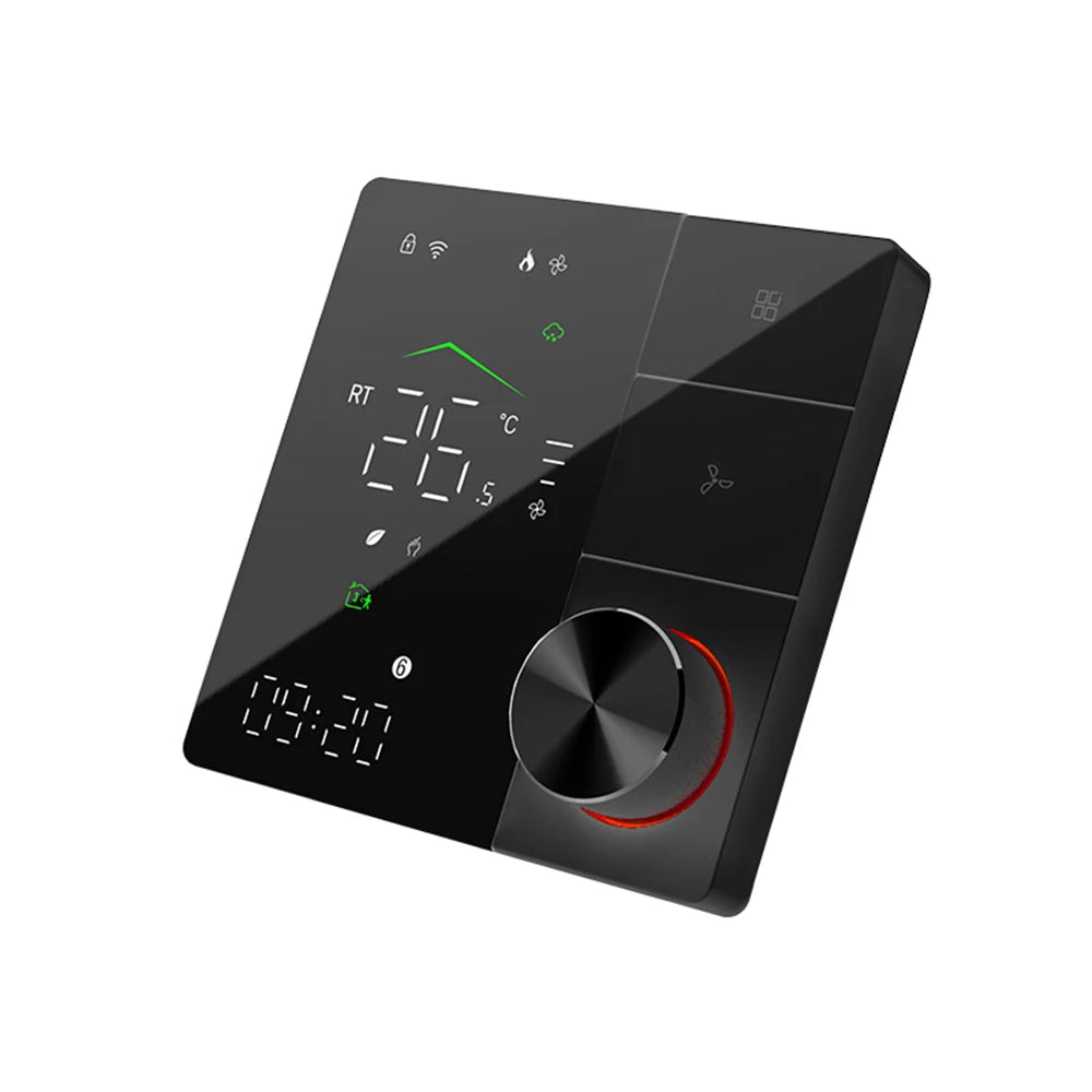 Smart WiFi Thermostat with Knob for AC, Fan Coil, and Temperature Control