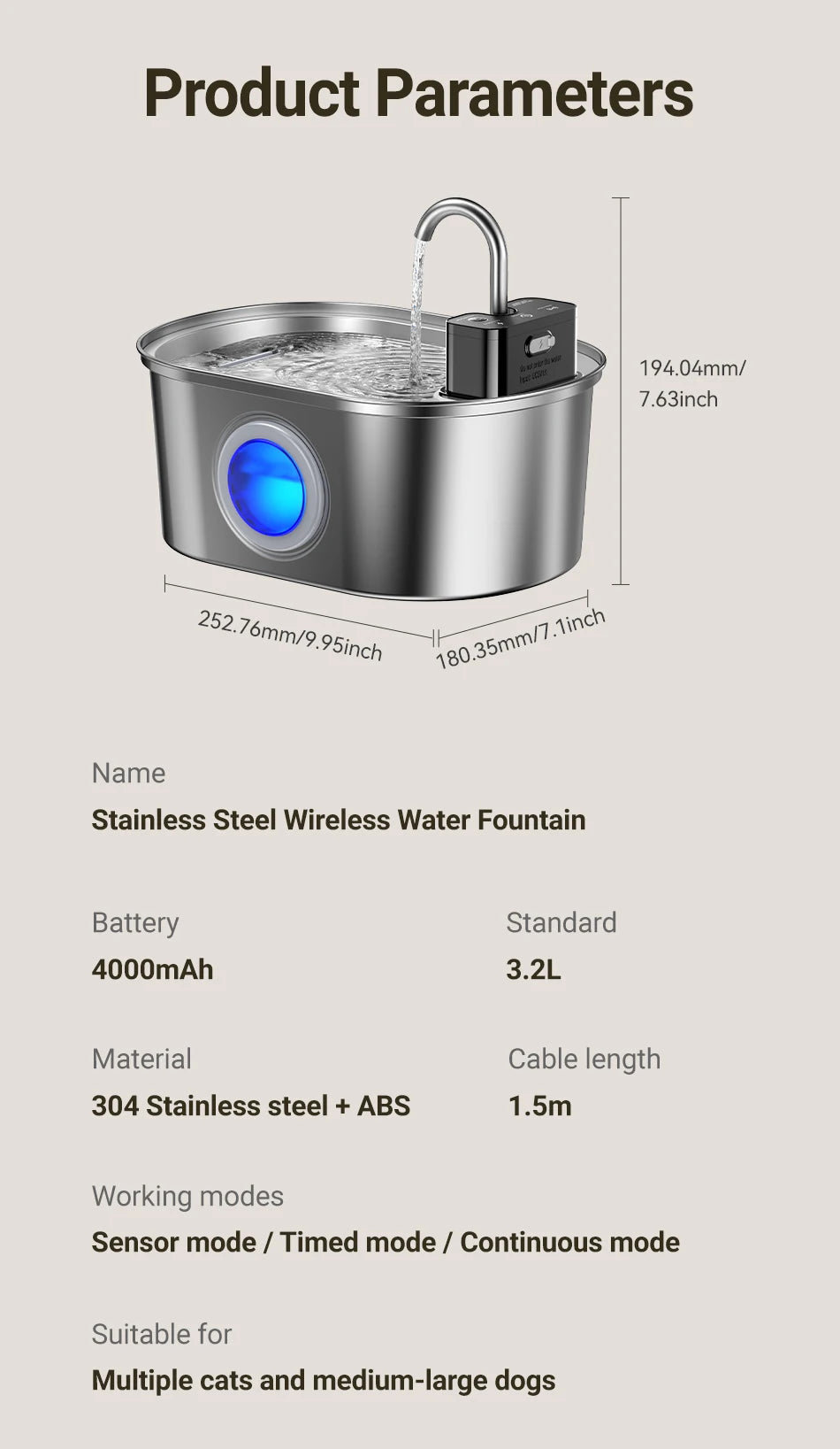 CowLost | cat-food-rojeco-stainless-steel-automatic-cat-water-fountain |24