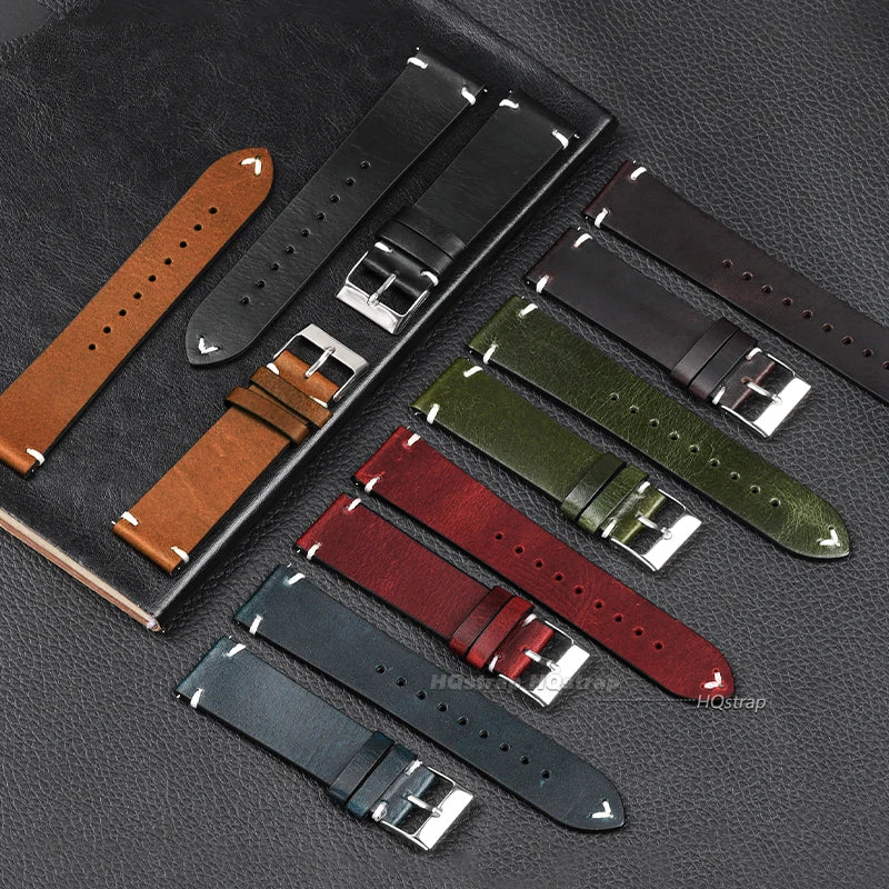 CowLost | bracelets-product_id-retro-oil-wax-calfskin-leather-watchband-for-seiko-quick-release-18mm-20mm-22mm |11