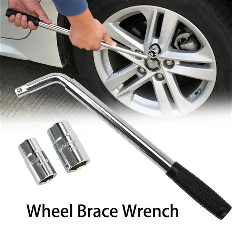 CowLost | extendable-lug-nut-wrench-with-chrome-vanadium-17-19-21-23mm-socket-for-easy-tire-repair-l-type-sockets-nut-kit-emergency-tools |1