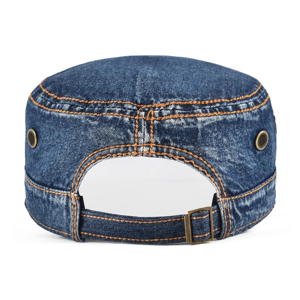 CowLost | voboom-denim-army-cap-men-washed-cotton-bucket-hat |4