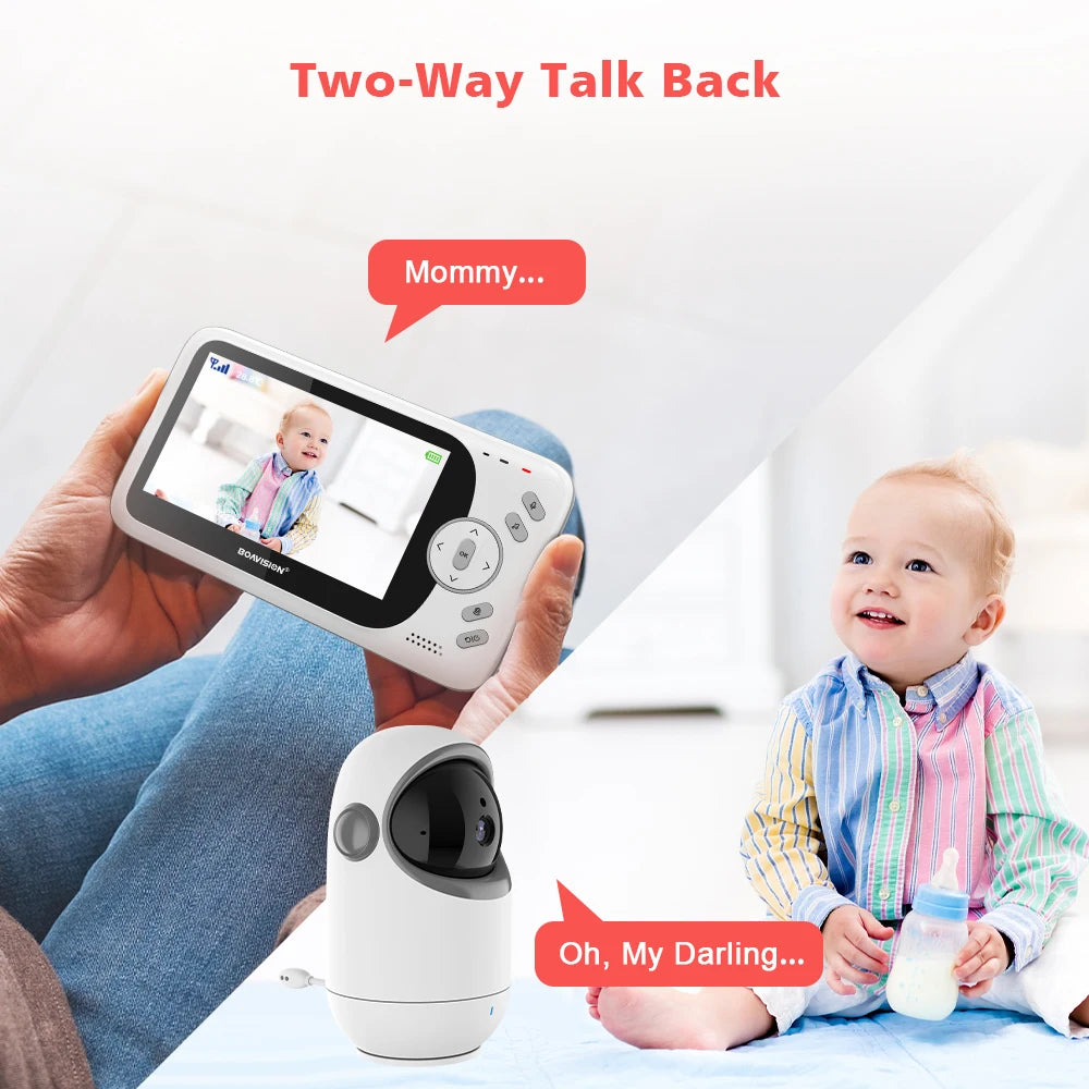 CowLost | 4-3-inch-video-baby-monitor-with-pan-tilt-camera-2-4g-wireless-two-way-audio-night-vision-security-camera-babysitter-vb801 |8