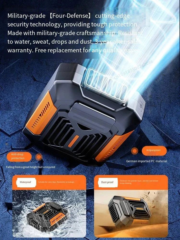 CowLost | product_id-homfish-portable-wearable-neck-fan-with-belt-clip-power-bank-flashlight-for-outdoor-use |1