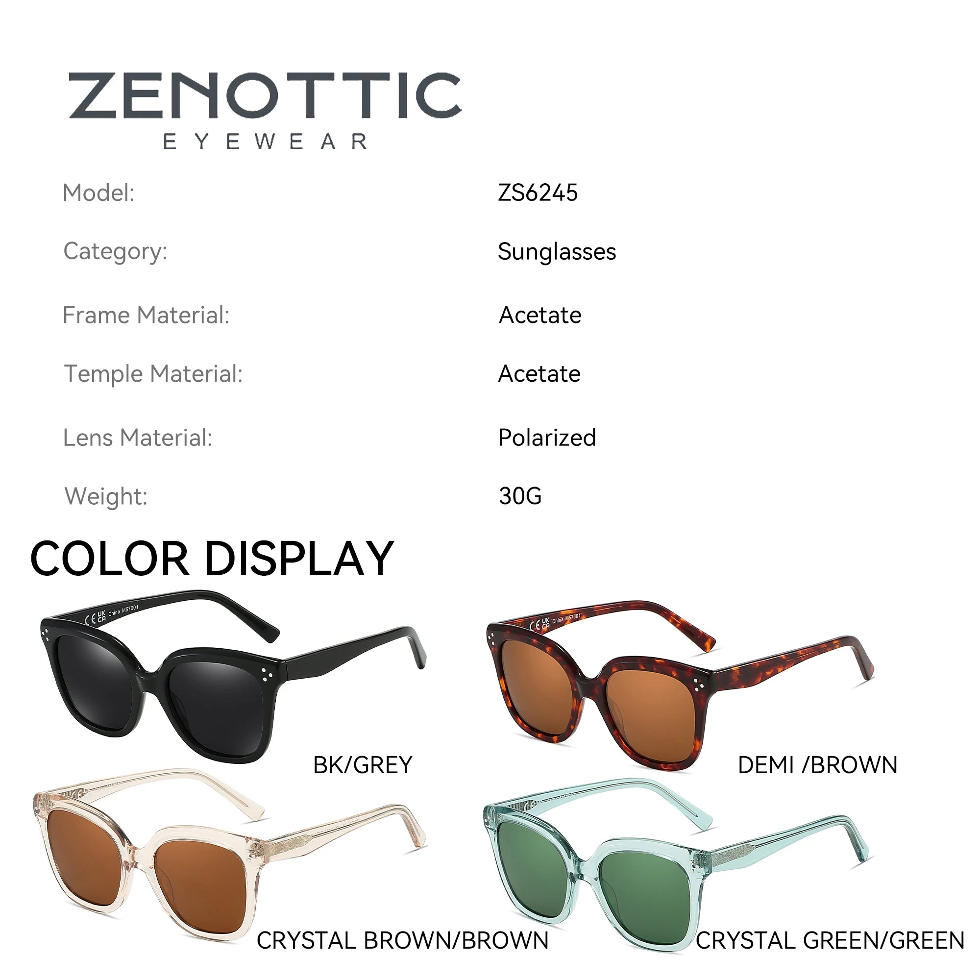 CowLost | zenottic-fashion-square-polarized-sunglasses-classic-design-uv400-protection |3