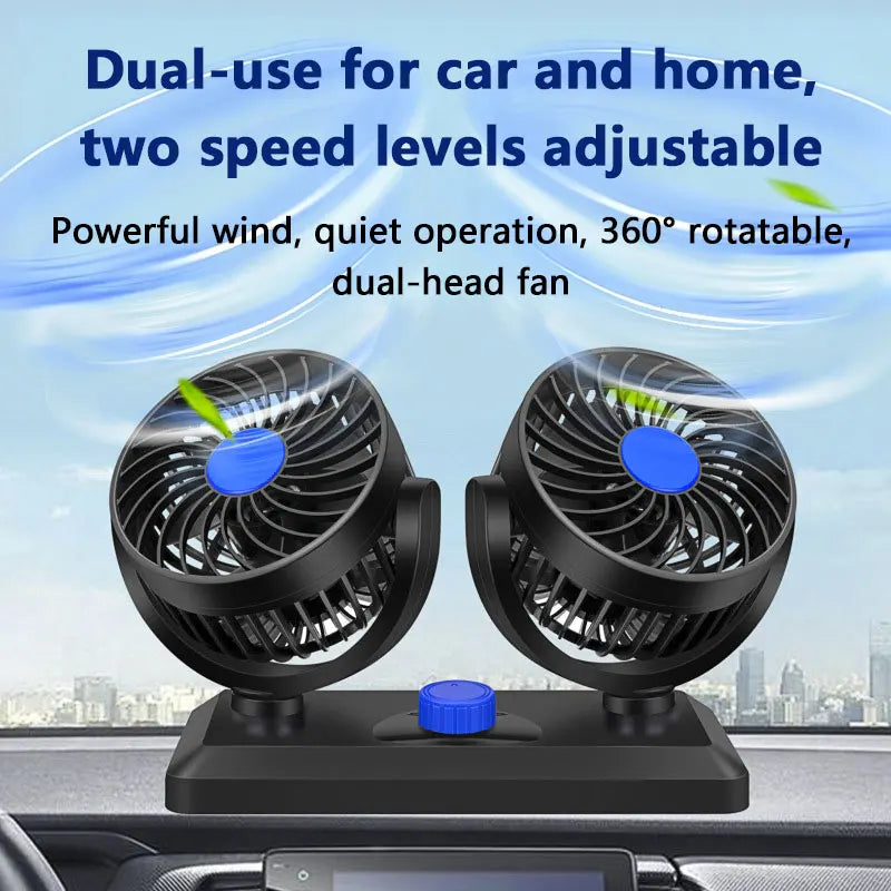 CowLost | product_id-dual-head-3-speed-adjustable-12v-24v-5v-portable-rotating-car-cooling-fan-for-suv-truck |2