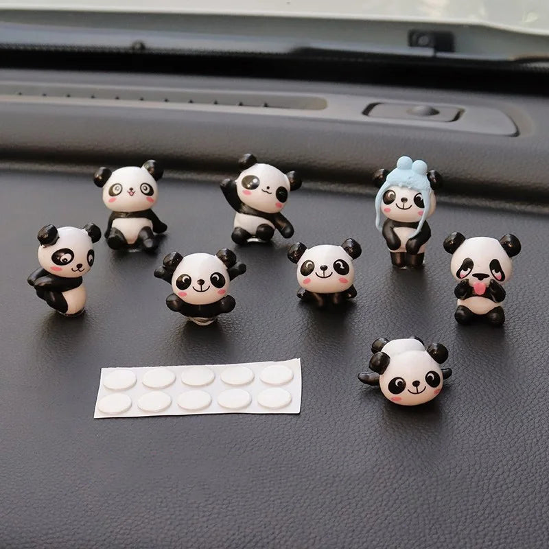 CowLost | product_id-8pcs-mini-giant-panda-car-dashboard-ornaments-navigator-screen-decorations-gift-set |16