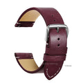 Calfskin Leather Quick Release Watch Band 18-24mm Soft Wrist Strap for Samsung Seiko Smartwatches