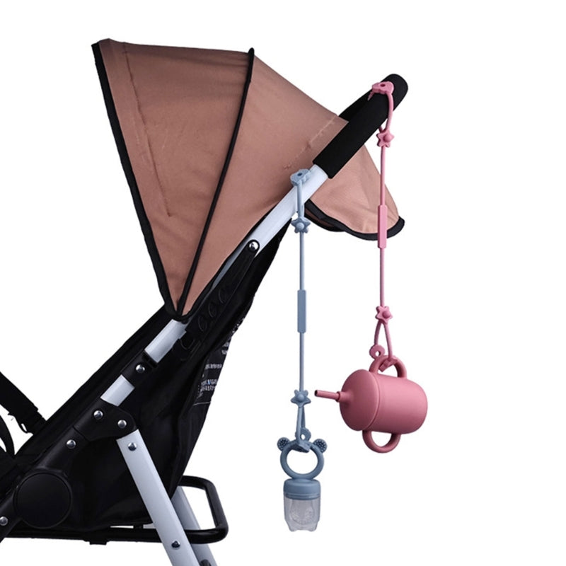 CowLost | baby-pacifier-chain-with-safety-straps-silicone-holder-stroller-highchair-accessory |10