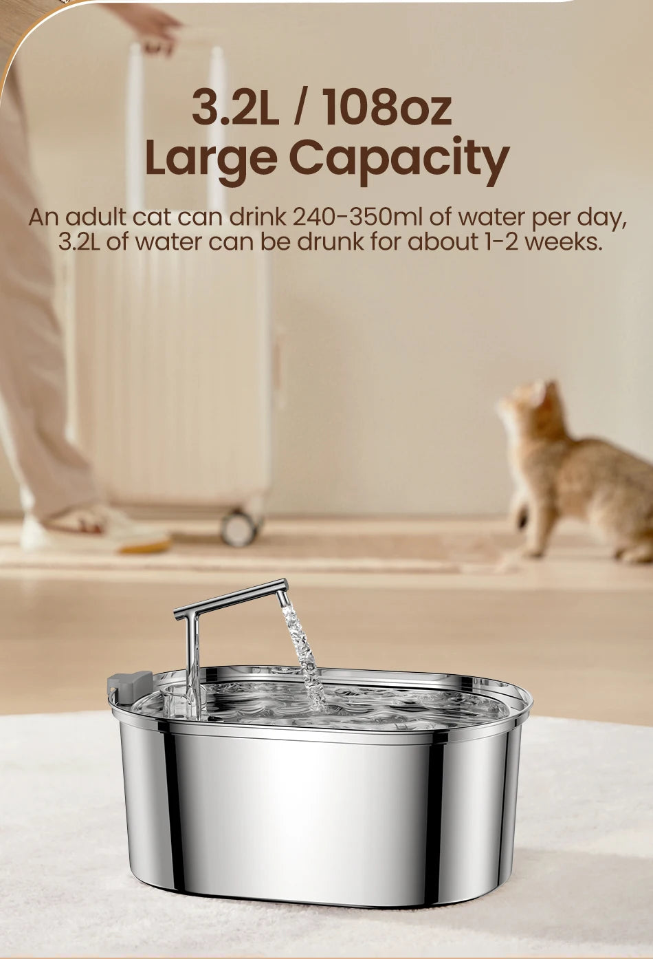 CowLost | cat-food-rojeco-stainless-steel-automatic-cat-water-fountain-with-filter |15