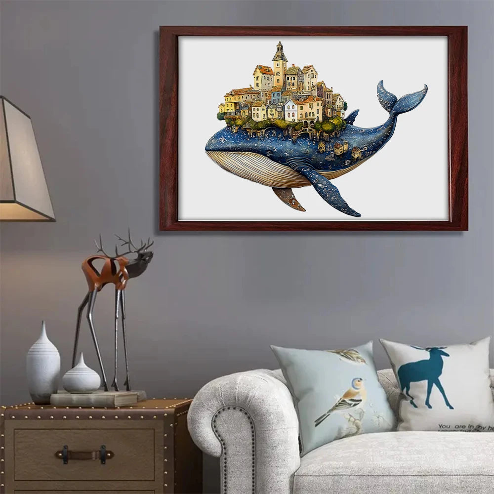 CowLost | product_id-artisan-whale-castle-wooden-jigsaw-puzzle-handcrafted-animal-village-intermediate-portable-marine-wall-art-game |2