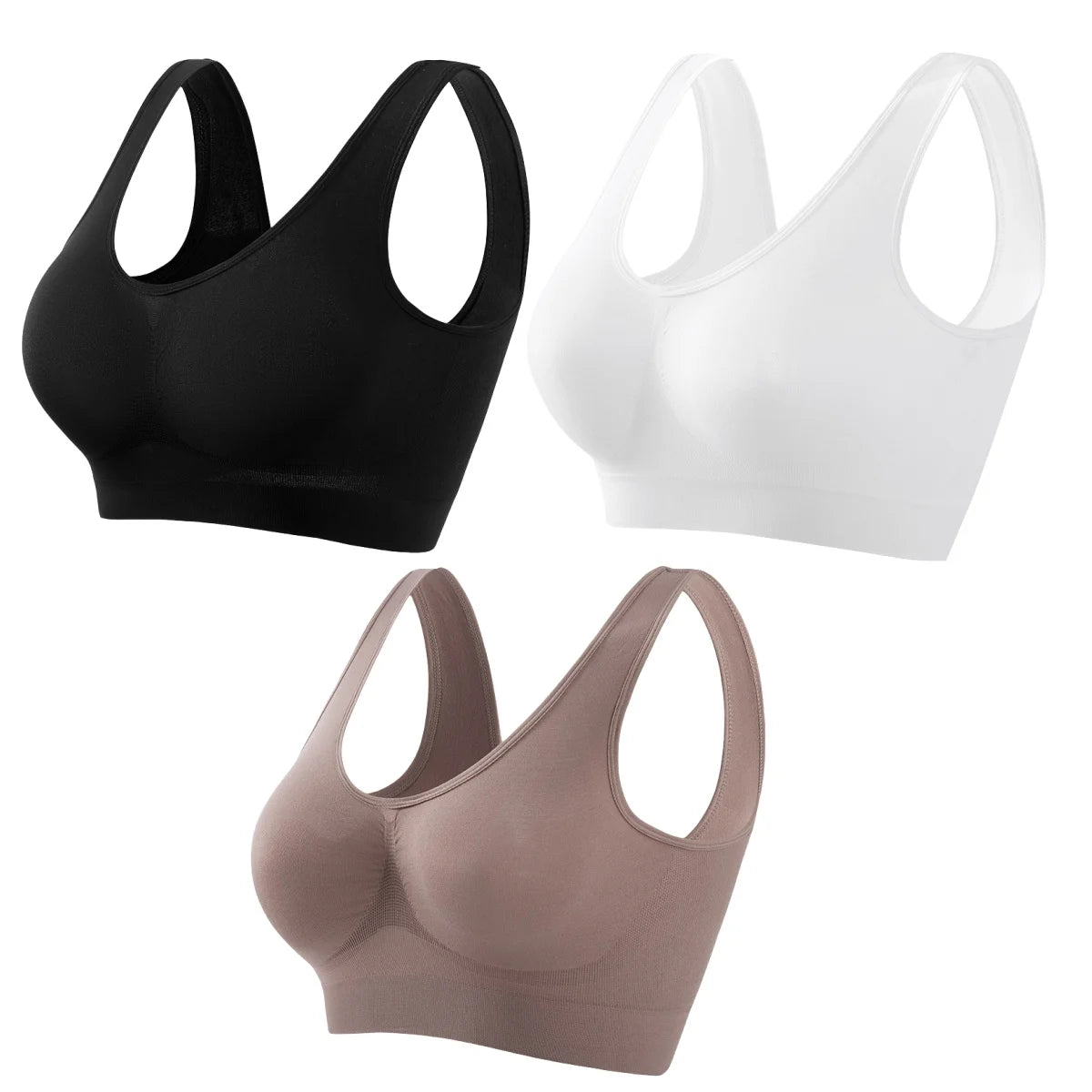CowLost | product_id-3pcs-seamless-wireless-plus-size-crop-top-bra-set-s-5xl-breathable-sport-brassiere |14