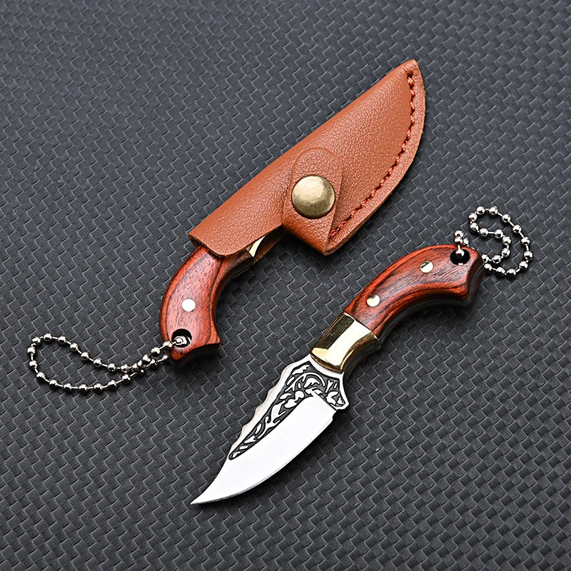 CowLost | activewear-pants-portable-mini-folding-knife-brass-color-wood-handle-stainless-steel-blade |13
