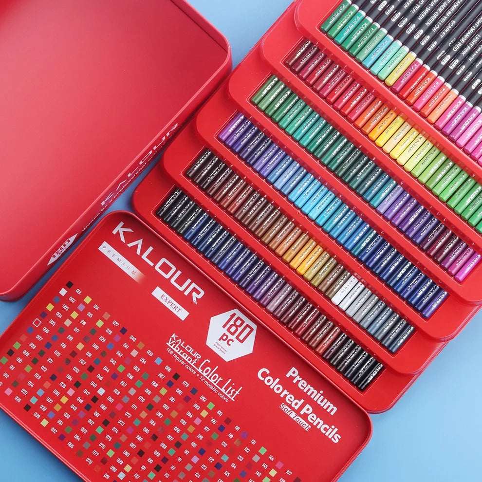 CowLost | product_id-kalour-180-colored-pencils-non-toxic-soft-smooth-lead-professional-drawing-sketch-set |9