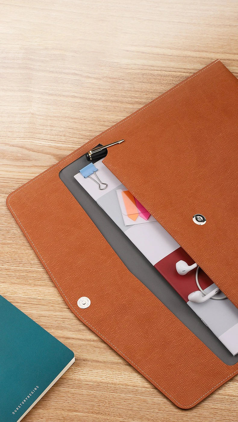 CowLost | faux-leather-document-bag-business-information-bag |7