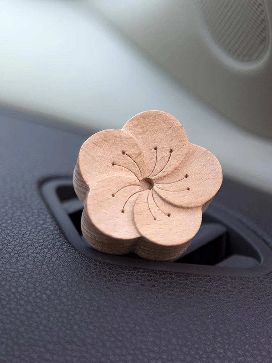 CowLost | product_id-diy-wooden-flower-car-air-freshener-vent-clip-diffuser-no-perfume |9
