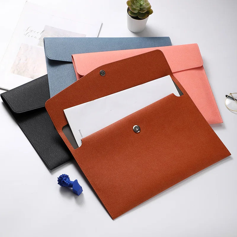 CowLost | faux-leather-document-bag-business-information-bag |5
