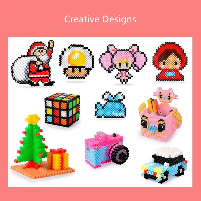 2.6mm Perler Beads Square Pegboard Puzzle Educational DIY Toys for Kids