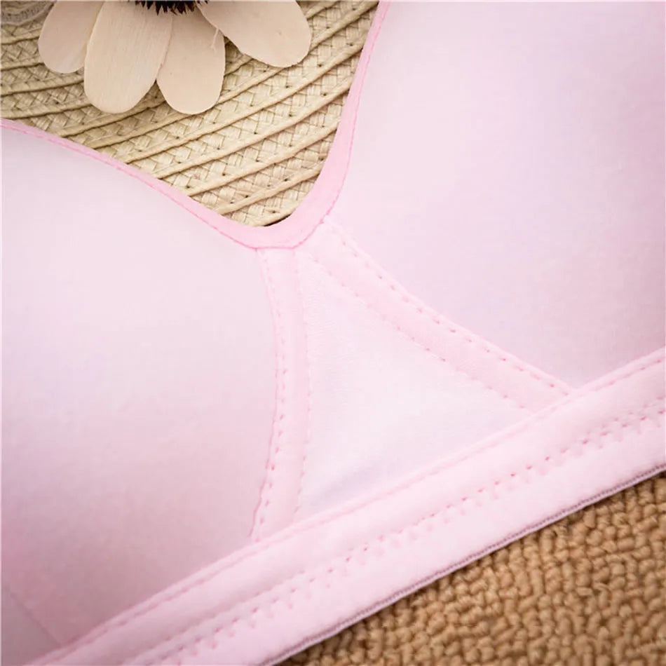CowLost | product_id-girls-wireless-training-bra-with-detachable-straps-soft-solid-color-teens-bralette |11
