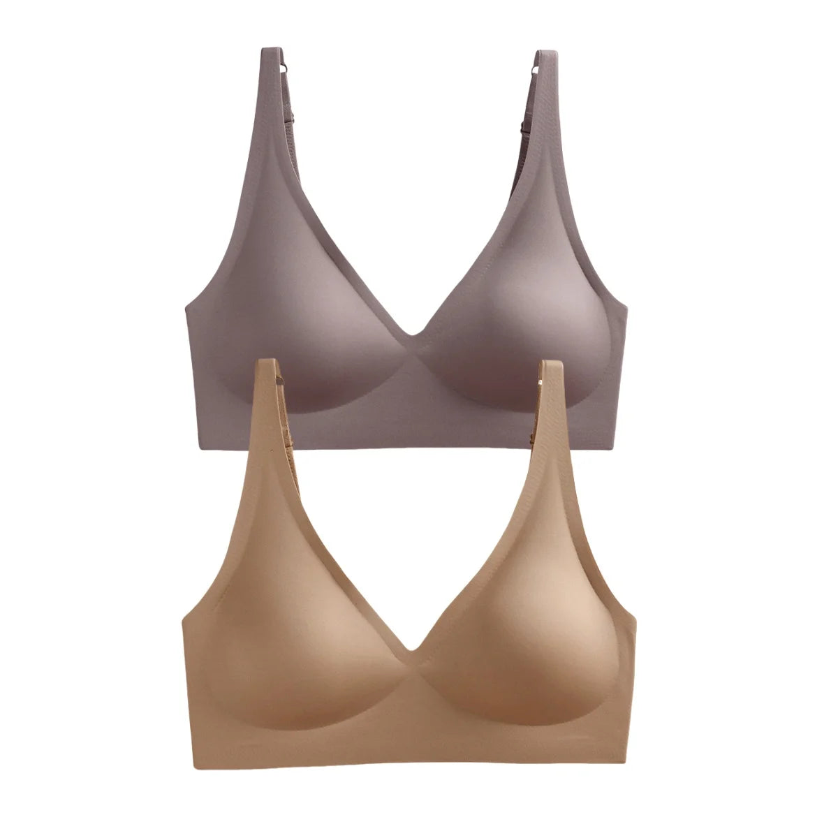 CowLost | product_id-2pcs-seamless-wireless-push-up-bras-soft-padded-deep-v-bralettes-s-3xl |24