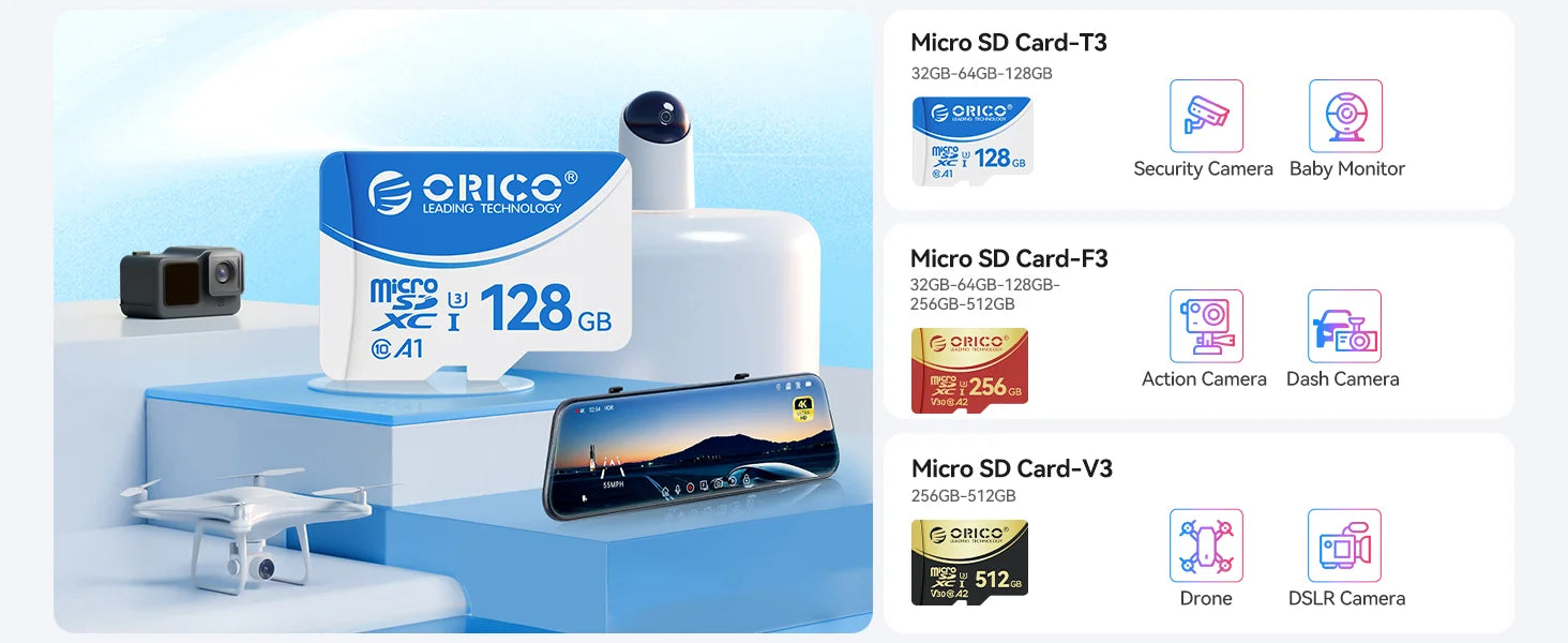 CowLost | orico-t3-128gb-microsdxc-uhs-i-memory-card |7