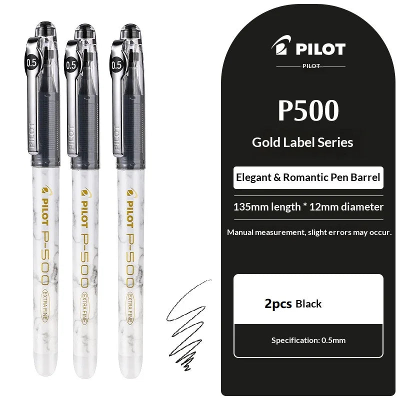 CowLost | product_id-pilot-p500-gold-series-0-5mm-gel-pen-6-colors-anti-smudge-marble-design-ideal-for-students-exams |30