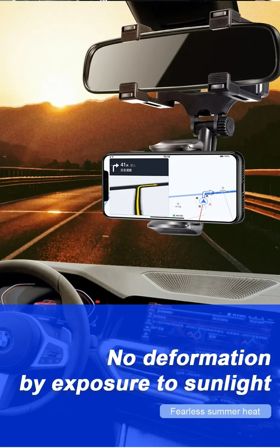 CowLost | mobile-phone-car-mounts-product_id-rearview-mirror-phone-holder-car-mount-stable-rotating-smartphone-bracket |10