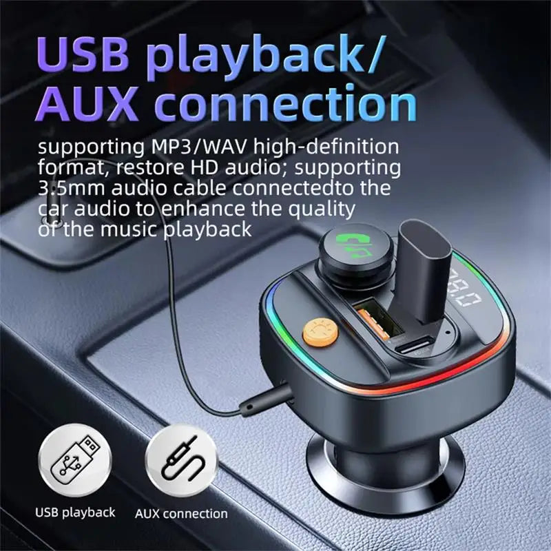 CowLost | product_id-pd30w-fast-charger-bluetooth-5-3-fm-transmitter-handsfree-car-aux-mp3-player-with-adapter |4