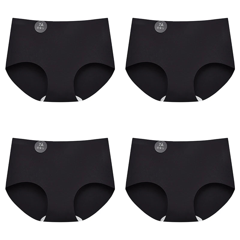 CowLost | product_id-falllsweet-4pcs-womens-seamless-ice-silk-soft-thin-briefs |15