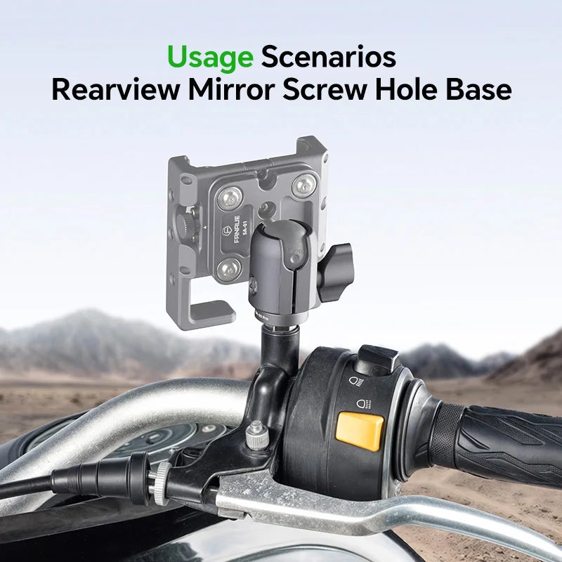CowLost | product_id-fanaue-1-inch-ball-mount-swivel-arm-with-m6-m8-m10-1-4-screws-for-bicycle-motorcycle-camera |5