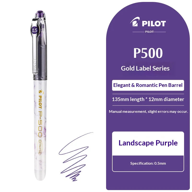CowLost | product_id-pilot-p500-gold-series-0-5mm-gel-pen-6-colors-anti-smudge-marble-design-ideal-for-students-exams |43