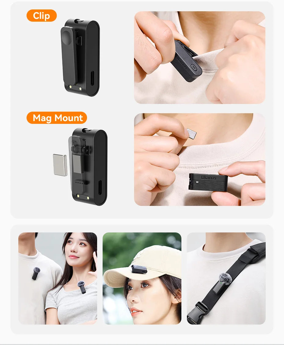 CowLost | ulanzi-a100-wireless-microphone-lavalier-mic-for-iphone-16-15-pro-max |12