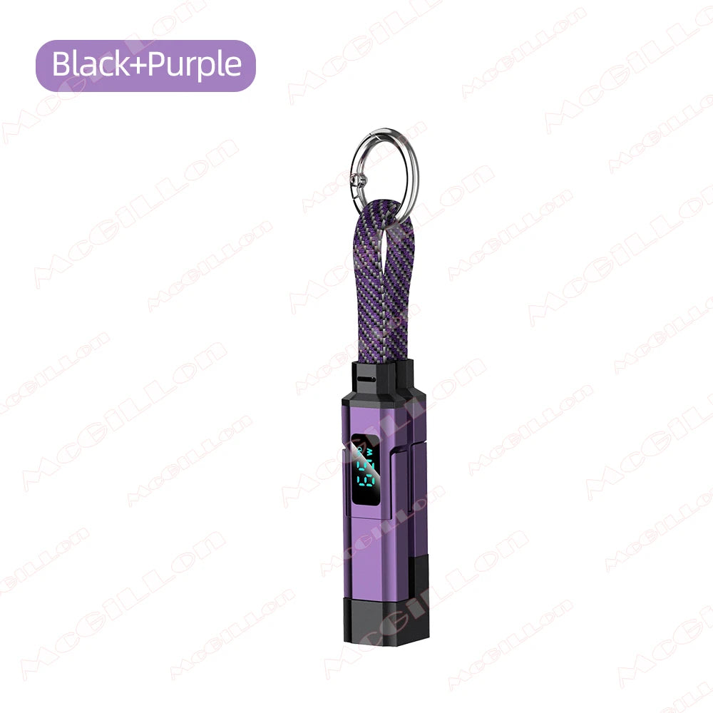 CowLost | product_id-65w-4-in-1-super-fast-charging-keychain-cable-with-digital-display-for-iphone-17-samsung |17
