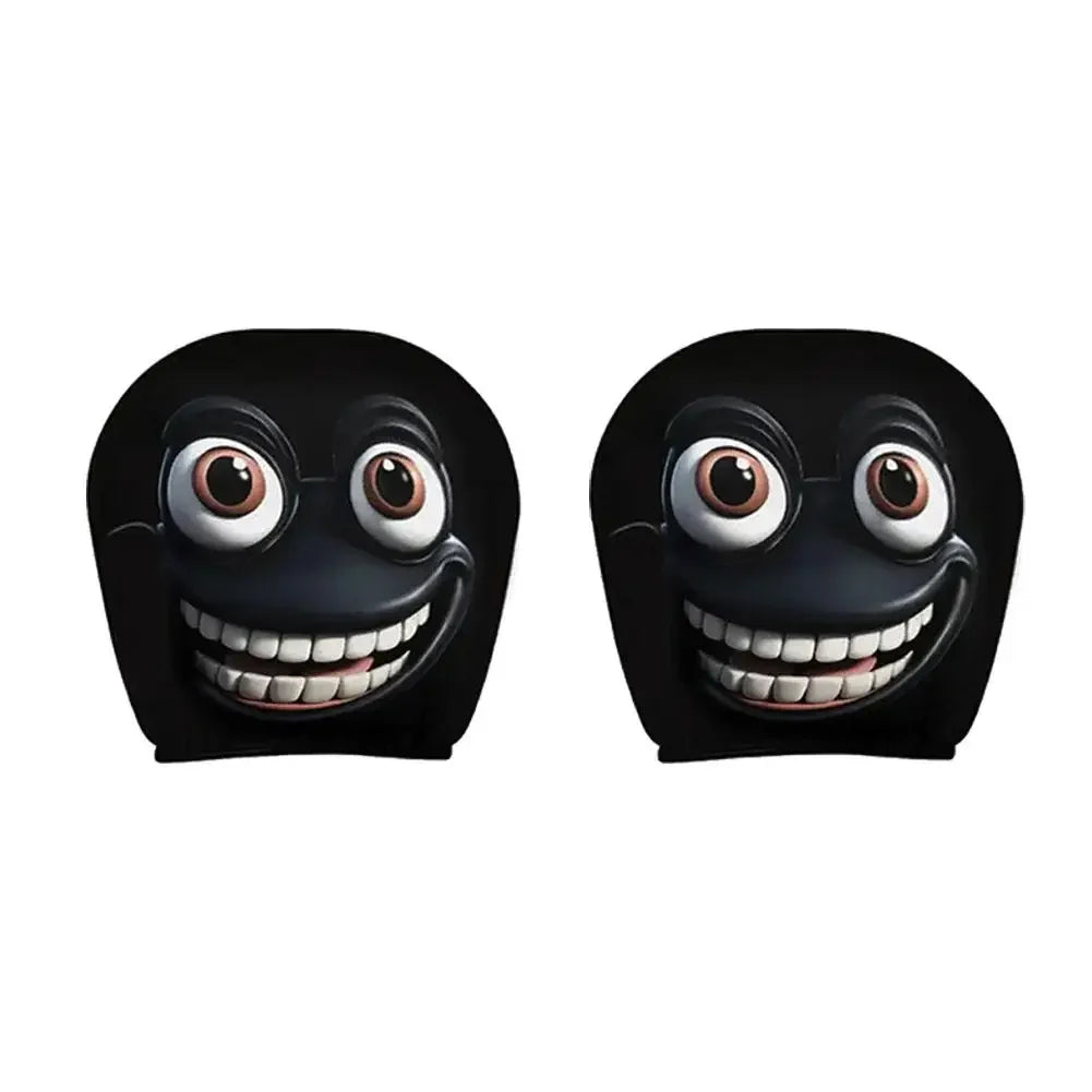 CowLost | car-seat-covers-product_id-2pcs-smiley-face-car-pillowcases-soft-washable-headrest-cushion-covers-polyester |19