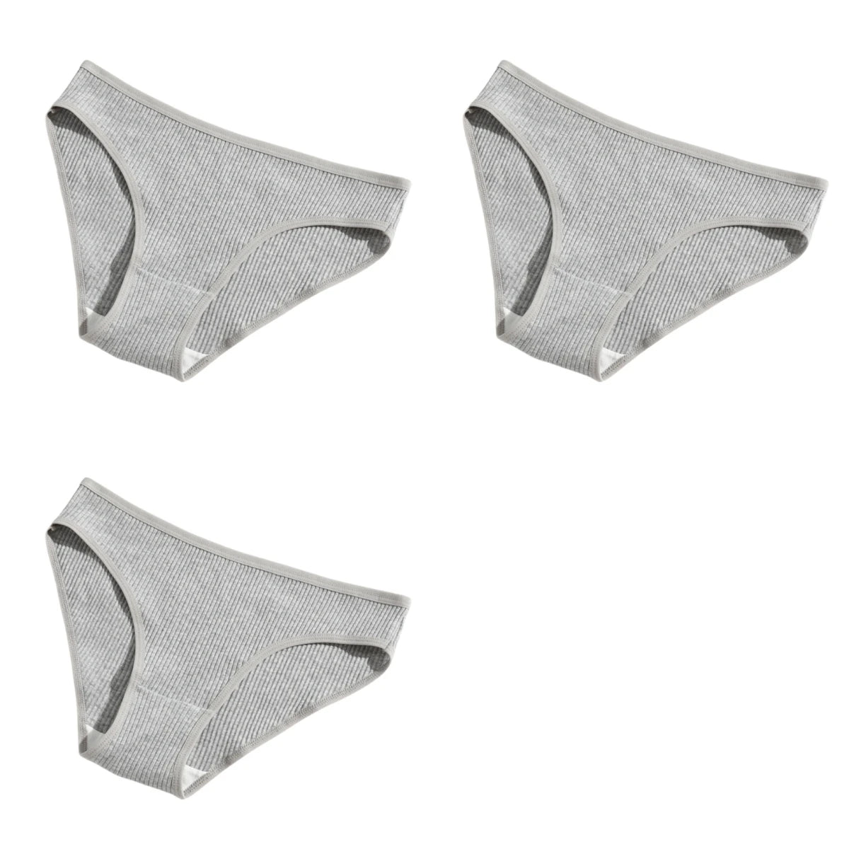CowLost | product_id-3pcs-women-low-waist-seamless-cotton-breathable-briefs-panties-solid |22