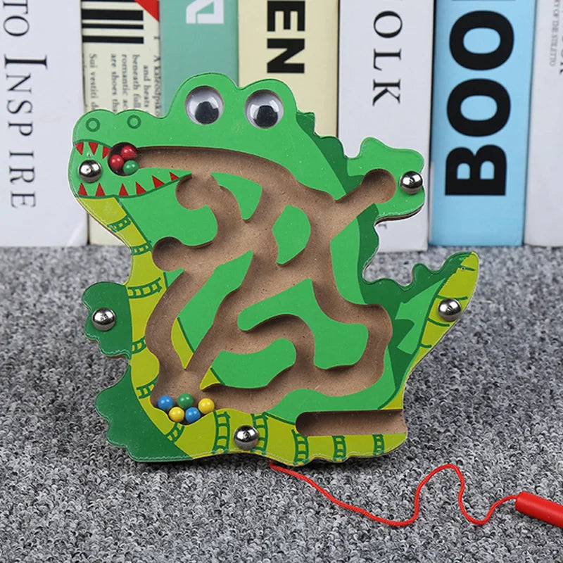 CowLost | fencing-barriers-childrens-wooden-magnetic-track-maze-balance-board-toy |21