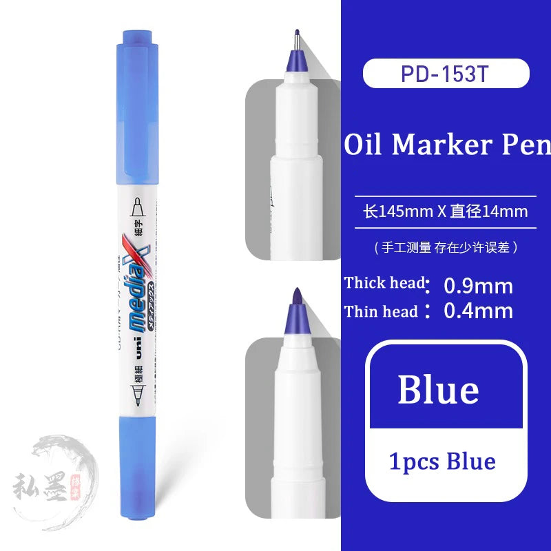 CowLost | product_id-uni-double-headed-oil-marker-pen-0-4-0-9mm-quick-dry-for-cd-glass-ceramic-fabric-leather-tire |18