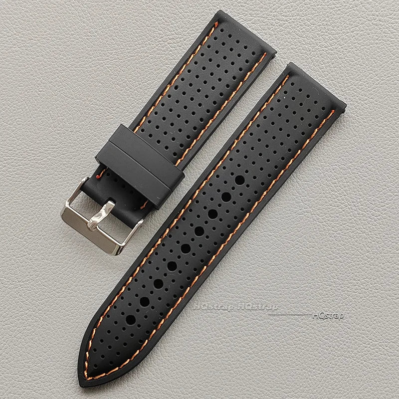 20mm 22mm 24mm Soft Silicone Waterproof Sport Watch Strap Replacement for Samsung Unisex