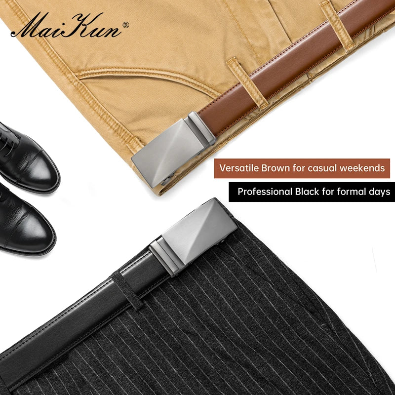 CowLost | maikun-brown-leather-ratchet-belts-for-men |5